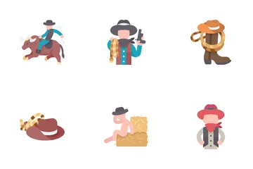 País vaquero Paquete de Iconos