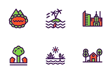 Paisagens Pacote de Ícones