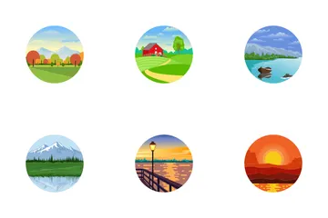 Paisaje Paquete de Iconos