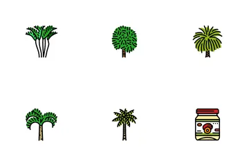 Palm Oil Tree Icon Pack