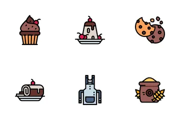 Panadería Paquete de Iconos