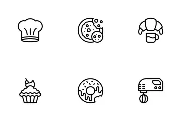 Panadería Paquete de Iconos