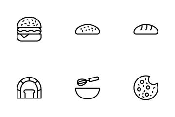 Panadería Paquete de Iconos