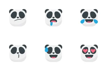 Panda Emojis Icon Pack