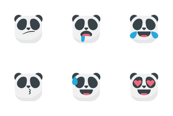 Panda Emojis Icon Pack