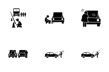 Panne de voiture Icon Pack