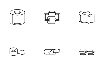 Papel higiénico Paquete de Iconos