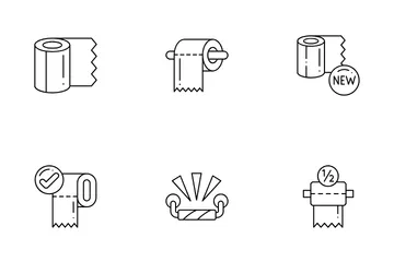Papel higiênico Pacote de Ícones