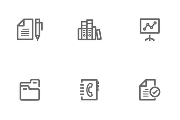 Oficina y papelería Paquete de Iconos