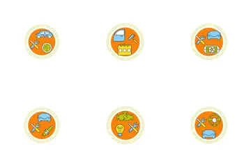 Paquete conceptual de servicio de automóvil Paquete de Iconos