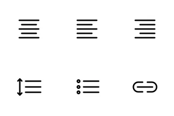 Paragraph And Alignment Icon Pack