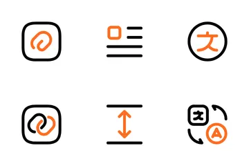 Paragraphe et caractère Pack d'Icônes