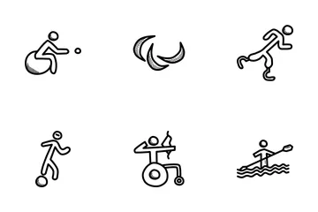 Paralympic Doodles Icon Pack
