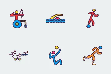 Paralympic Doodles Icon Pack