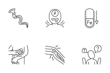 Parasitic Disease Icon Pack