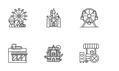 Parc d'attractions Icon Pack