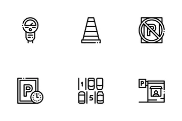 Voiture de stationnement Pack d'Icônes