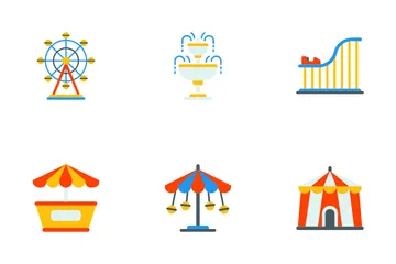 Parque de atracciones Paquete de Iconos