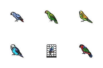 Parrot Bird Blue Animal Tropical Icon Pack