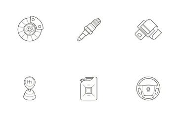 Partes automotivas Pacote de Ícones