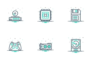 Partes de una computadora Paquete de Iconos