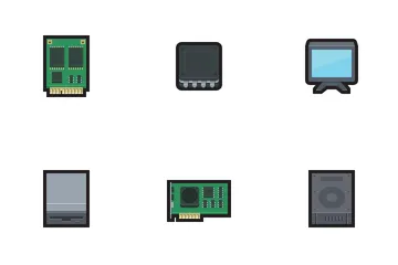 Partes de una computadora Paquete de Iconos