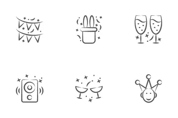 Parties, Celebrations And Carnivals Icon Pack