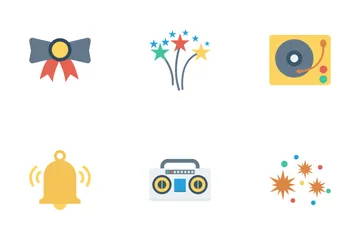 Party And Celebrations Flat Icons Icon Pack