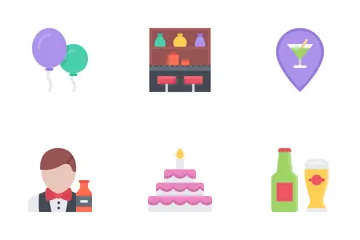  Party Flat Icon Pack