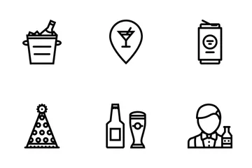 Party Outline Icon Pack
