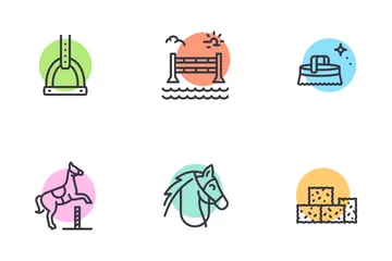 Passeios a cavalo Icon Pack