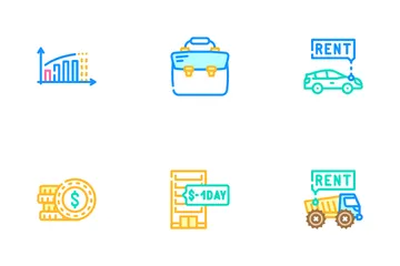 Passive Income Finance Earning Icon Pack