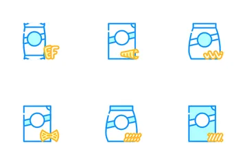 Pasta Food Package Icon Pack