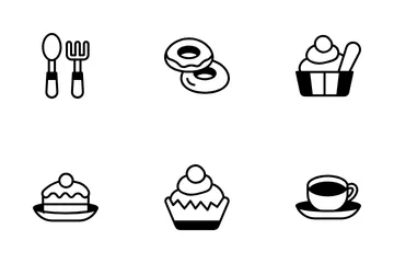 Pastelería Paquete de Iconos