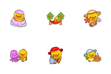 Pato verano Paquete de Iconos