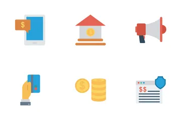 Payment & Online Banking Flat Vol 1 Icon Pack