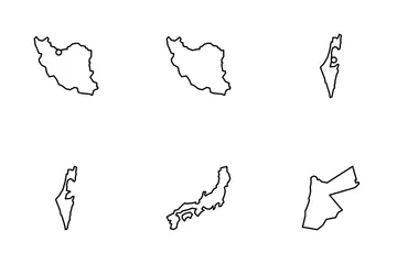 Pays Asie Pack d'Icônes