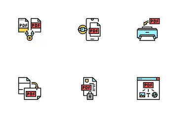 Pdf Electronic File Icon Pack