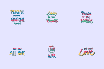 Peace And Love Sticker Icon Pack