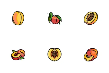 Peach Fruit Nectarine Juicy Icon Pack