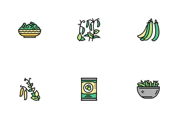 Peas Beans Vegetable Icon Pack