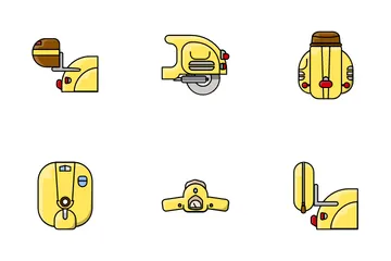 Peças para scooters Pacote de Ícones