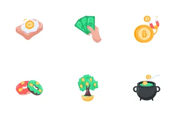 Pegatinas dinero Paquete de Iconos