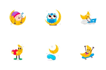 Pegatinas luna Icon Pack