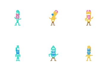 Pen Character Icon Pack
