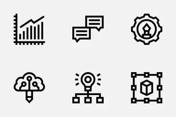 El pensamiento de diseño Paquete de Iconos