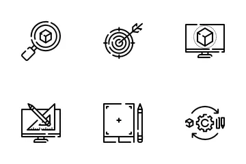 El pensamiento de diseño Paquete de Iconos