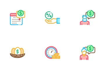 Pension Retirement Icon Pack