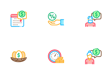 Pension Retirement Icon Pack