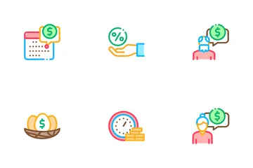 Pension Retirement Icon Pack